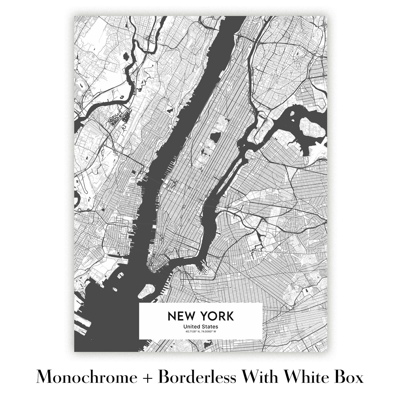 Mapa moderno de la ciudad de New Bedford, MA: centro, extremo norte, extremo oeste, extremo sur, extremo este