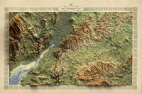 A personalised colour 3D relief map