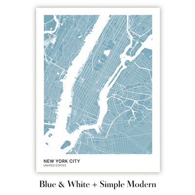 Modern City Map of Berlin, Germany: Brandenburg Gate, Reichstag, Museum Island, Charlottenburg, Tiergarten