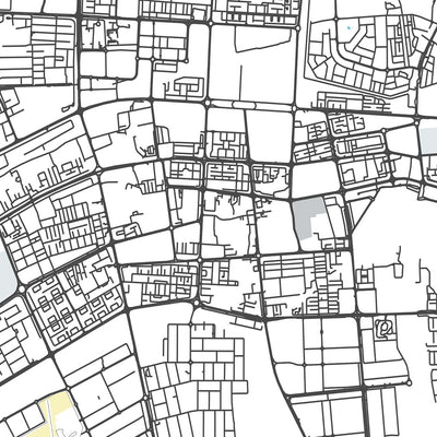 Carte de la ville moderne d'Al Ain, Émirats Arabes Unis : Oasis, Zoo, Musée national, Rue Bin Zayed, Rue Bin Sultan 