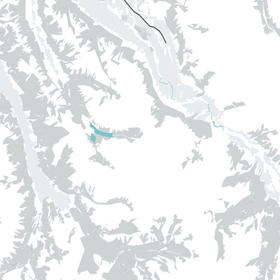 Modern City Map of Anchorage, AK: Downtown, Airport, Port, Mountains, Parks
