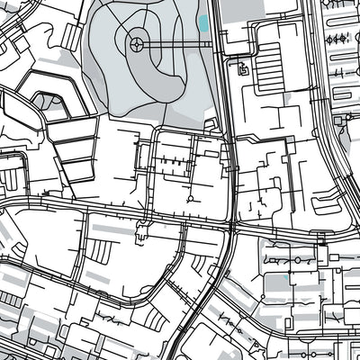 Modern City Map of Ang Mo Kio, Singapore: Bishan-Ang Mo Kio Park, Lower Peirce Reservoir, AMK Hub, Yio Chu Kang Rd, Ang Mo Kio Ave 3