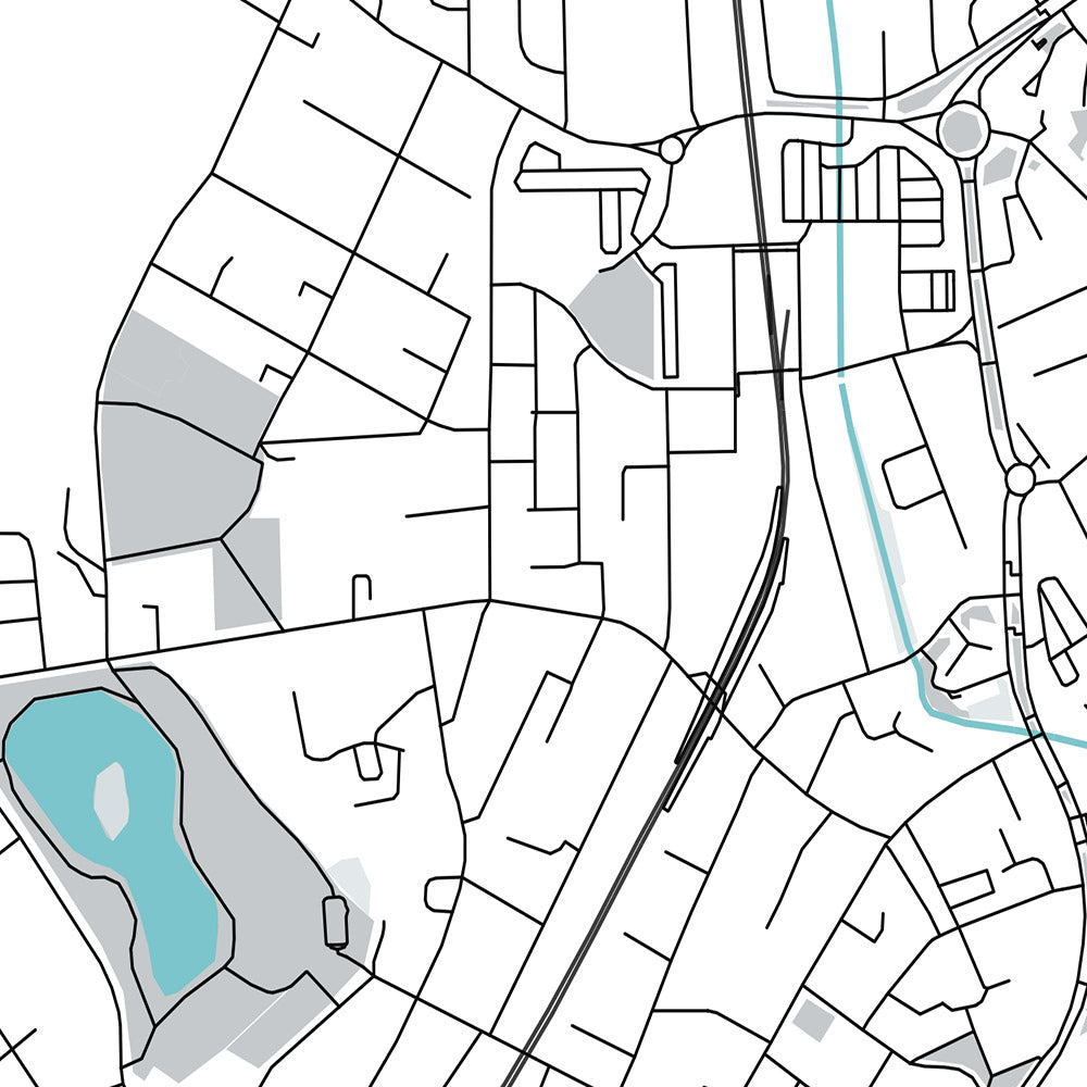 Carte moderne de la ville d'Arbroath, Écosse : Abbaye, Port, Parc Victoria, A92, Cliffburn 