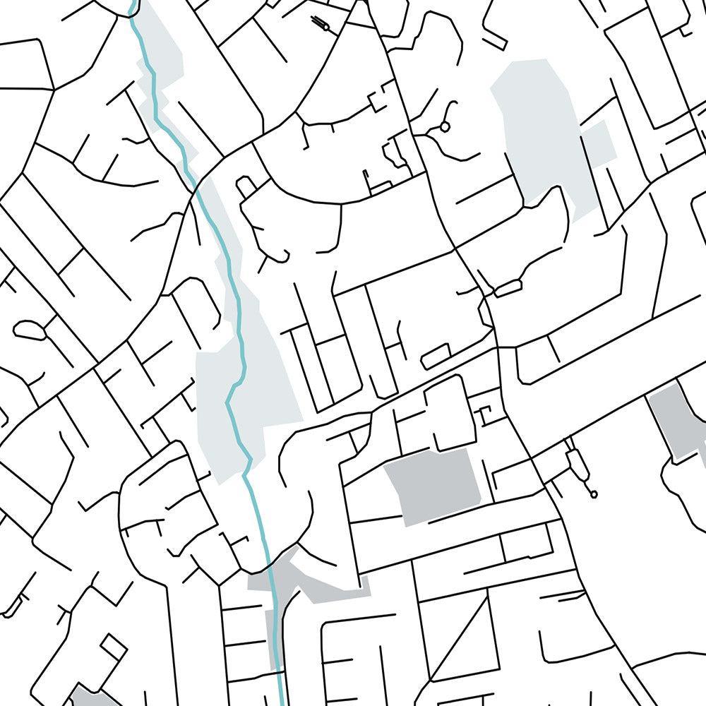 Modern Town Map of Bray, Ireland: Bray Head, Bray Harbour, Bray Head Nature Reserve, N11, R117