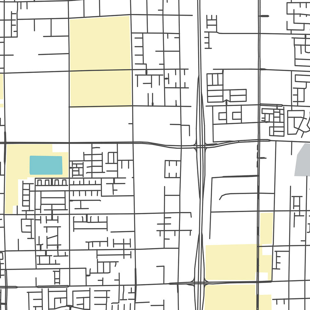 Plan de la ville moderne d'Enterprise, NV : centre-ville, Enterprise High School, US-95, NV-169, NV-317