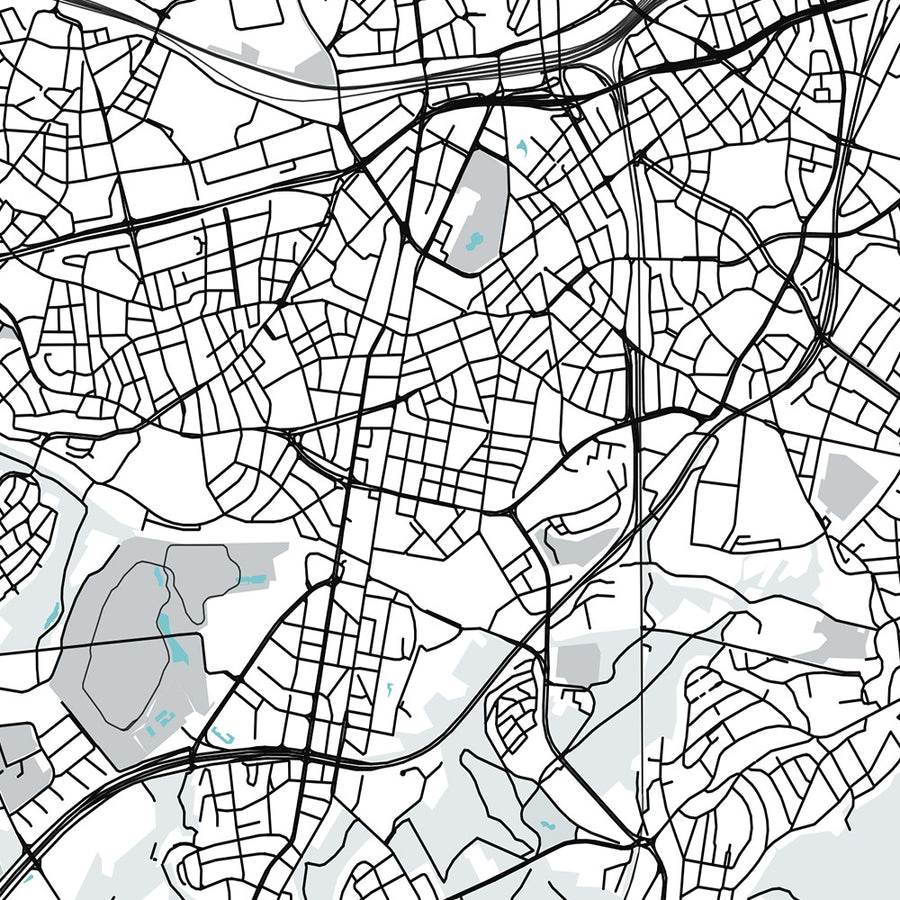 Plan de la ville moderne d&