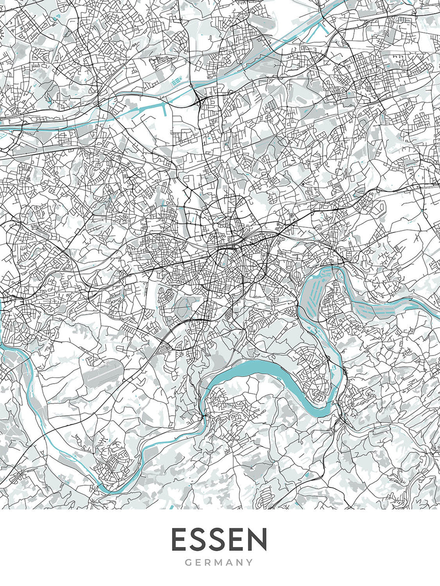 Plan de la ville moderne d&