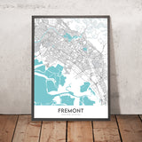 Plan de la ville moderne de Fremont, Californie : Ardenwood, Mission San Jose, Niles Canyon Railway, Tesla Factory, Warm Springs