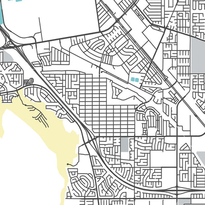 Modern City Map of Henderson, NV: Anthem, Boulder City, Green Valley, Lake Las Vegas, Sunset Rd