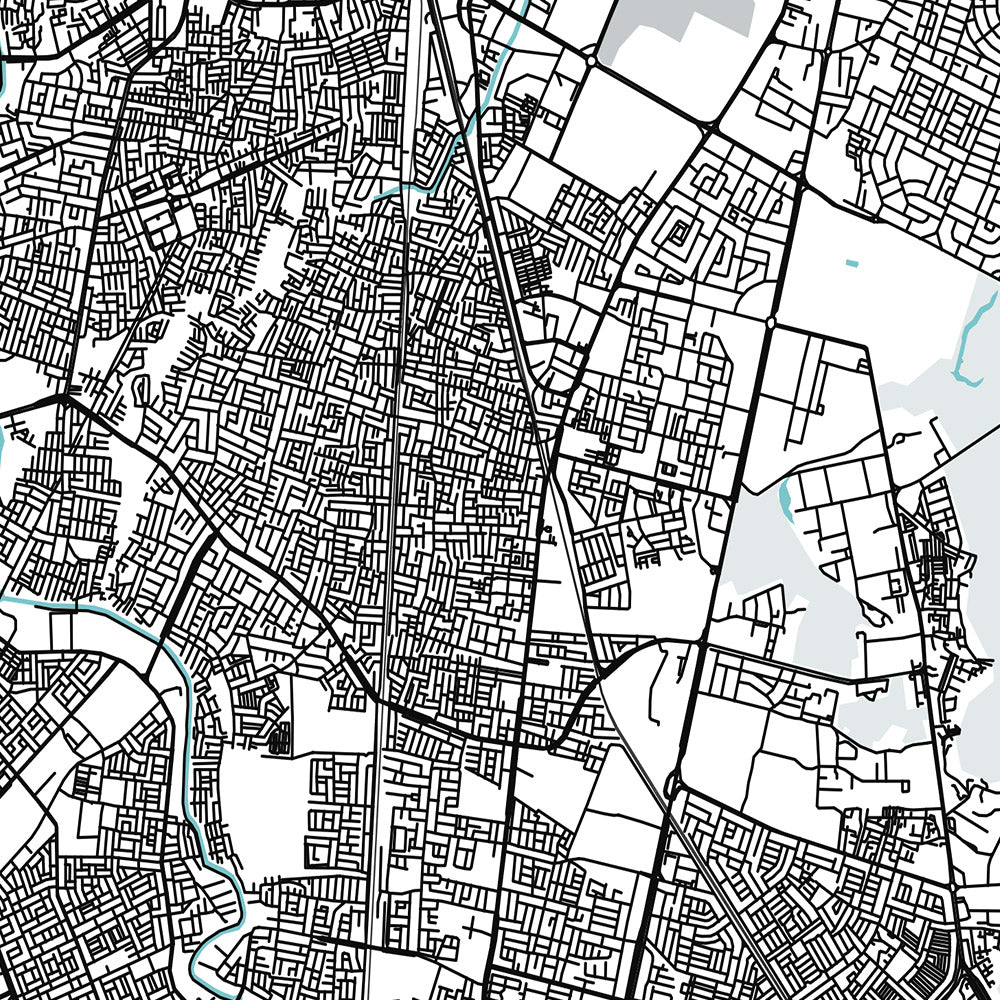 Mapa moderno de la ciudad de Jaipur, Rajasthan: Ciudad Rosa, Hawa Mahal, MI Road, JLN Marg, Palacio de la Ciudad