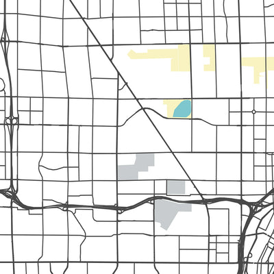 Mapa moderno de la ciudad de Las Vegas, NV: Strip, Downtown, Cañón Red Rock, Fremont St. 