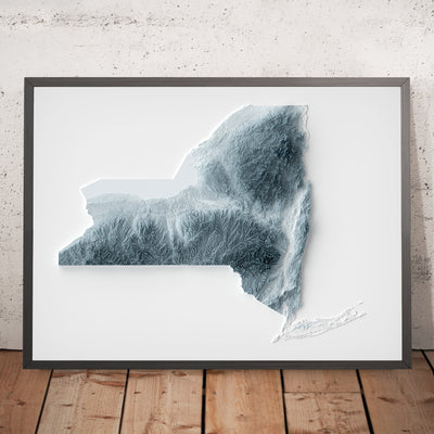Mapa topográfico 3D de relieve de Nueva York 