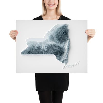 Mapa topográfico 3D de relieve de Nueva York 