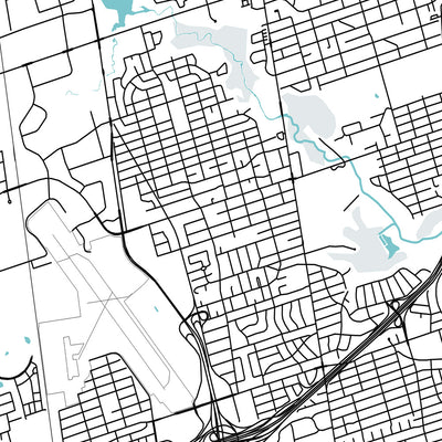 Moderne Stadtkarte von North York, Kanada: Don Mills, Casa Loma, Hwy 401, Yonge St, North York Civic Centre 