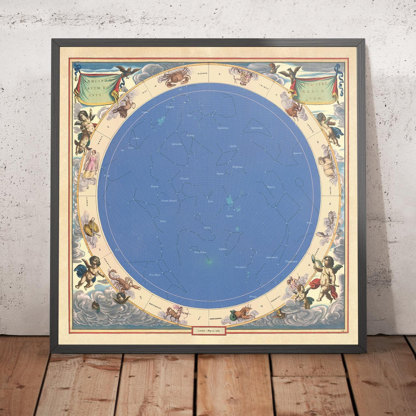 Mapa de estrellas antiguas personalizado: Carta celestial personalizada para una fecha específica, cumpleaños y aniversario