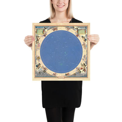 Mapa de estrellas antiguas personalizado: Carta celestial personalizada para una fecha específica, cumpleaños y aniversario