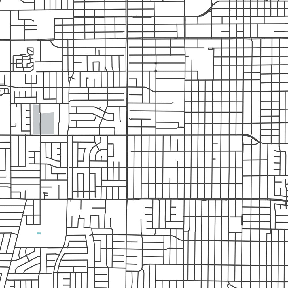 Plan de la ville moderne de Santa Ana, Californie : centre-ville, musée Bowers, Honda Center, I-5, CA-55