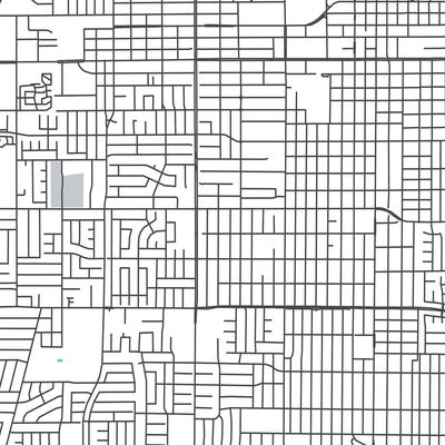 Plan de la ville moderne de Santa Ana, Californie : centre-ville, musée Bowers, Honda Center, I-5, CA-55