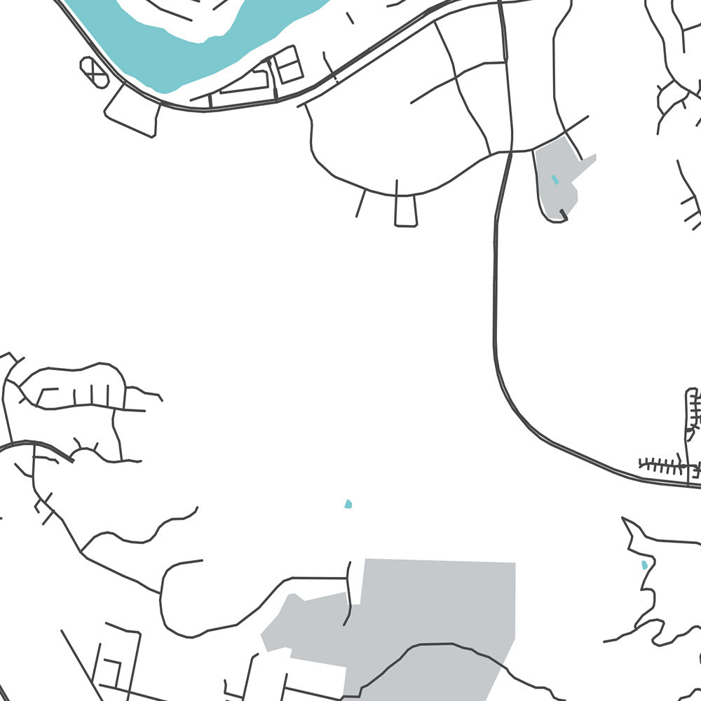 Modern City Map of Santa Clarita, CA: Canyon Country, Magic Mountain, Newhall, Six Flags, Valencia