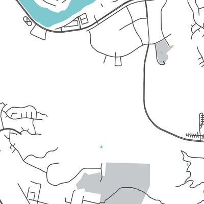 Modern City Map of Santa Clarita, CA: Canyon Country, Magic Mountain, Newhall, Six Flags, Valencia