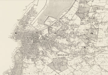 Personalisierte alte Karte von Belfast 