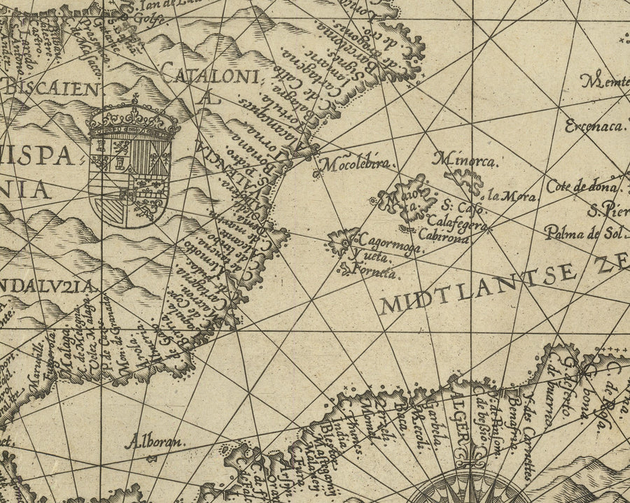 Antica mappa nautica d&