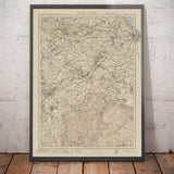 Ancienne carte de l'Ordnance Survey, Feuille 1 - Rivière Tweed, 1919-1926 : Coldstream, Kelso, Berwick-upon-Tweed, Duns et Kirknewton 