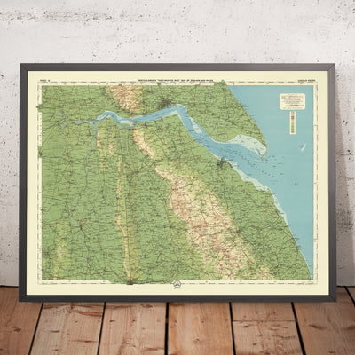 Ancienne carte OS des Lincoln Wolds, Lincolnshire par Bartholomew, 1901 : Hull, Grimsby, Scunthorpe, Humber, Wolds 