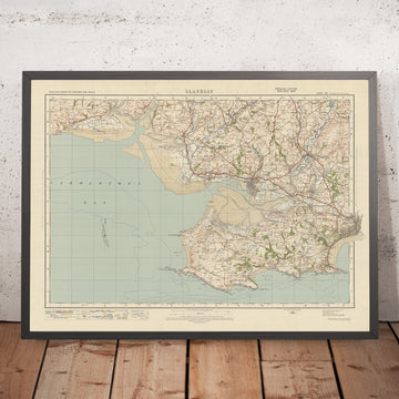 Old Ordnance Survey Map, Sheet 100 - Llanelly, 1925: Swansea, Mumbles, Burry Port, Kidwelly, Gower AONB