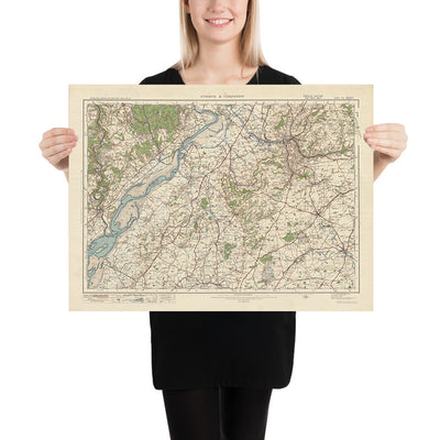 Old Ordnance Survey Map, Sheet 103 - Stroud & Chepstow, 1925: Lydney, Thornbury, Coleford, Dursley, Cotswolds AONB