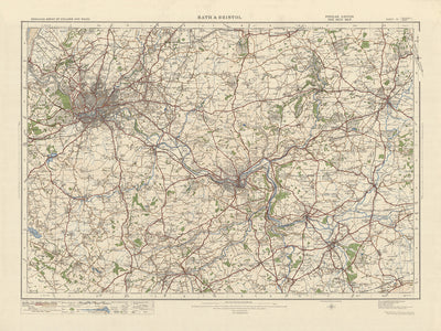 Old Ordnance Survey Map, Sheet 111 - Bath & Bristol, 1925: Chippenham, Trowbridge, Corsham, Melksham, Cotswolds AONB