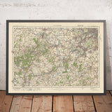 Old Ordnance Survey Map, Sheet 114 - Windsor, 1925: Woking, Farnborough, Slough, Bracknell, Richmond