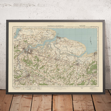 Old Ordnance Survey Map, Sheet 116 - Chatham & Maidstone, 1925: Sheerness, Whitstable, Faversham, Rochester, Isle of Sheppey