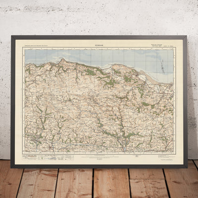 Old Ordnance Survey Map, Sheet 119 - Exmoor, 1925: Minehead, South Molton, Dunster, Watchet, Foreland Point