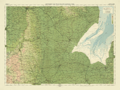 Old OS Map of Lincoln Fens, Lincolnshire by Bartholomew, 1901: Boston, Spalding, River Witham, The Wash, Fens, Car Dyke