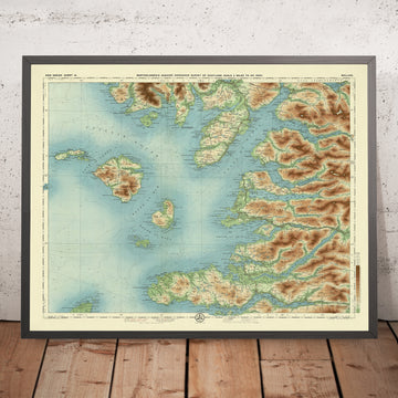 Vecchia mappa OS di Mallaig, Inverness-shire di Bartholomew, 1901: Isola di Skye, Loch Morar, Monti Cuillin, Glenfinnan, Sound of Sleat, Knoydart 