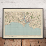 Mappa dell'Ordnance Survey Antica, Foglio 144 - Plymouth, 1919-1926: Saltash, Liskeard, Torpoint e Callington, con il Parco Nazionale di Dartmoor, il Fiume Tamar, il Ponte Royal Albert 