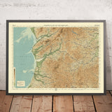 Ancienne carte OS de Ceredigion et Montgomeryshire par Bartholomew, 1901 : Aberystwyth, Baie de Cardigan, Plynlimon, Sud du Snowdonia, Cambriens 