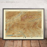 Alte OS-Karte von Braemar und Blair Atholl von Bartholomew, 1901: Cairngorms, Ben Macdui, River Dee, Loch Tummel, Schloss Balmoral 