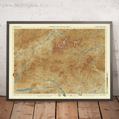 Old OS Map of Braemar and Blair Atholl by Bartholomew, 1901: Cairngorms, Ben Macdui, River Dee, Loch Tummel, Balmoral Castle