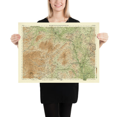 Old OS Map of Shropshire by Bartholomew, 1901: Shrewsbury, Telford, Ludlow, Long Mynd, Ironbridge, Wenlock Edge