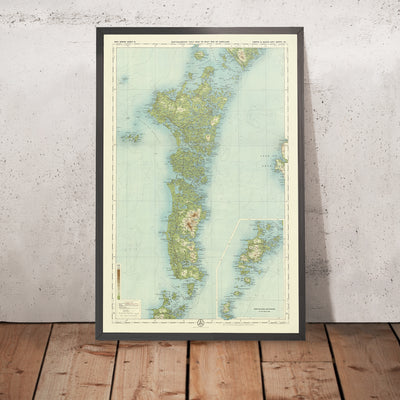 Old OS Map of North & South Uist, Outer Hebrides by Bartholomew, 1901: Lochmaddy, Hecla, Benbecula, Sound of Harris, Lochboisdale, Beinn Mhor