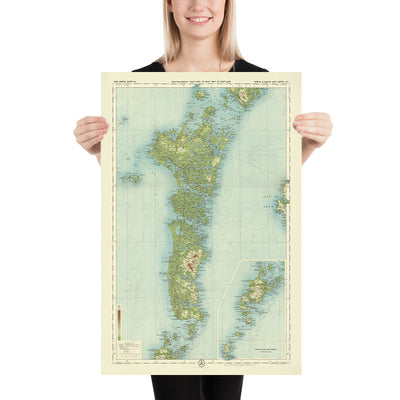 Old OS Map of North & South Uist, Outer Hebrides by Bartholomew, 1901: Lochmaddy, Hecla, Benbecula, Sound of Harris, Lochboisdale, Beinn Mhor