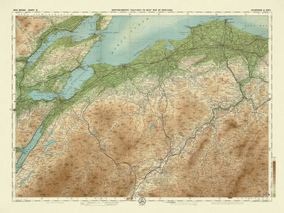 Alte OS-Karte von Inverness & Spey, Schottisches Hochland von Bartholomew, 1901: Inverness, Loch Ness, Cairngorms, Culloden, Moray Firth 
