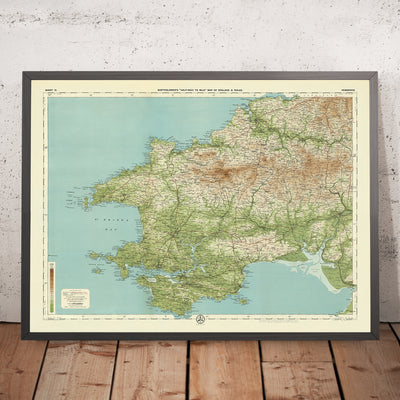 Alte OS-Karte von Pembrokeshire von Bartholomew, 1901: Haverfordwest, Tenby, Preseli Hills, St Brides Bay, Burgen, Carmarthen 