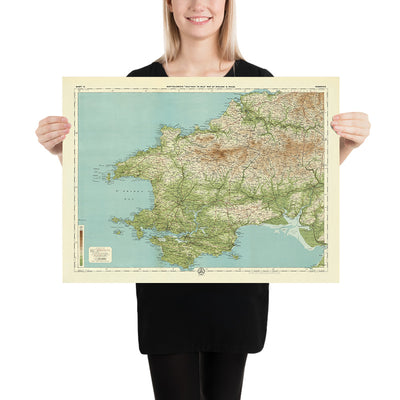 Alte OS-Karte von Pembrokeshire von Bartholomew, 1901: Haverfordwest, Tenby, Preseli Hills, St Brides Bay, Burgen, Carmarthen 