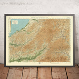 Alte OS-Karte von Carmarthenshire von Bartholomew, 1901: Brecon Beacons, Llandeilo, Fluss Towy, Cardigan Bay, Black Mountain, Llyn y Fan Fach 