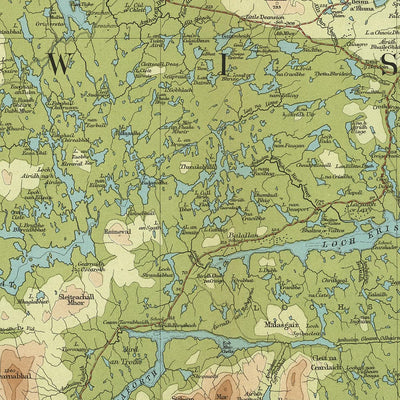 Alte OS-Karte der Äußeren Hebriden, Lewis & Harris von Bartholomew, 1901: Stornoway, Clisham, Callanish-Steine 