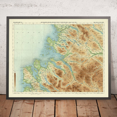 Antiguo mapa OS de Gair Loch y Loch Inver, Tierras Altas de Escocia por Bartholomew, 1901: Ullapool, Loch Maree, Suilven, An Teallach, Castillo de Ardvreck, River Ewe