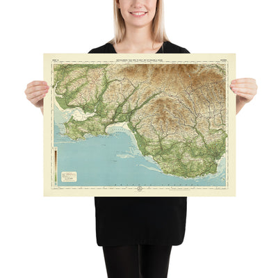 Old OS Map of Swansea, South Wales by Bartholomew, 1901: Neath, Carmarthen, Brecon, Tawe, Brecon Beacons